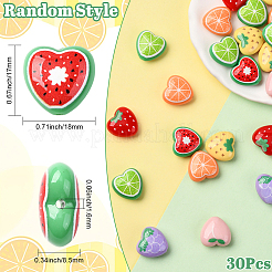 30Pcs Opaque Acrylic Beads&nbsp;MACR-SP0002-10