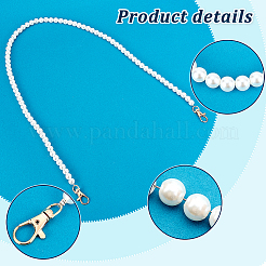 2Pcs Resin Imitation Pearl Bead Bag Straps&nbsp;FIND-PH0008-23B
