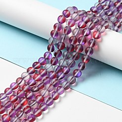 Electroplated Synthetic Moonstone Beads Strands&nbsp;G-F142-A02-M