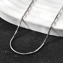 1.2MM 304 Stainless Steel Snake Chain Necklaces for Women Men&nbsp;STAS-V011-04B-P