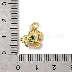 Brass Micro Pave Cubic Zirconia Pendants&nbsp;KK-Z154-20G
