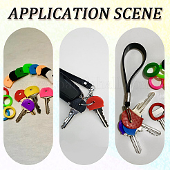 64Pcs PVC Plastic Nonslip Waterproof Reusable Key Sleeve&nbsp;AJEW-SP0002-72A