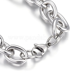 Tarnish Resistant 304 Stainless Steel Cross Chain Bracelets&nbsp;BJEW-L634-11P