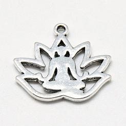 Tibetan Style Alloy Yoga Theme Pendants&nbsp;X-TIBE-S301-005AS-NR