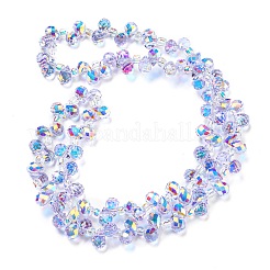 Electroplate Glass Beads Strands&nbsp;EGLA-P052-01A-AB01