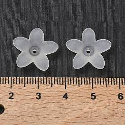 Transparent Frosted Acrylic Flower Beads&nbsp;X-PAB1936Y-10