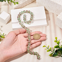 1 Strand Handmade Glod Sand Lampwork Beads Strands&nbsp;LAMP-TA0002-09F