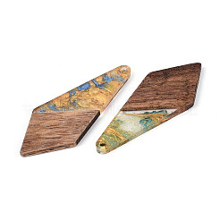 Opaque Resin & Walnut Wood Pendants&nbsp;RESI-T060-48M