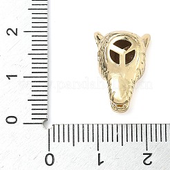 Brass Micro Pave Cubic Zirconia Beads&nbsp;ZIRC-I356-44G