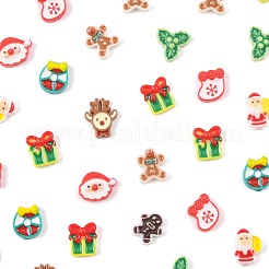 100Pcs 10 Styles Christmas Luminous Resin Cabochons&nbsp;RESI-FS0002-40