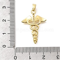 Brass Clear Cubic Zirconia Pendants&nbsp;KK-B187-03G
