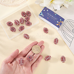20Pcs Handmade Polymer Clay Rhinestone Beads&nbsp;FIND-SC0023-12