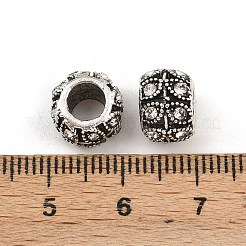 Antique Silver Plated Alloy Rhinestone Large Hole European Beads&nbsp;MPDL-R041-02A