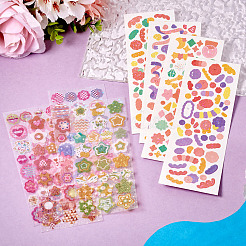 6 Styles Laser Plastic Stickers&nbsp;AJEW-TA0001-62