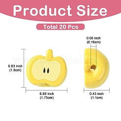 20Pcs Opaque Acrylic Beads&nbsp;OACR-YW0003-58