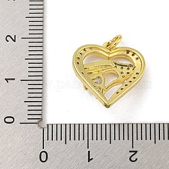 Rack Plating Brass Micro Pave Cubic Zirconia Pendants&nbsp;KK-G513-42G