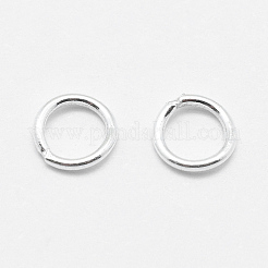 925 Sterling Silver Soldered Closed Jump Rings&nbsp;STER-F032-08S-0.7x5