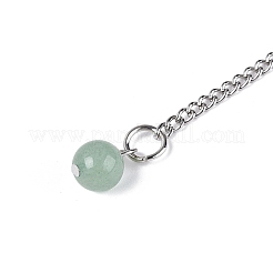 Natural Green Aventurine Dowsing Pendulum Pendants&nbsp;AJEW-N005-01E