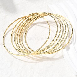7Pcs 201 Stainless Steel Bangles for Women&nbsp;BJEW-Z151-04G-01