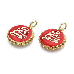 Brass Enamel Pendants&nbsp;KK-Q769-012-NF