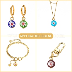 Handmade Millefiori Glass Pendants&nbsp;PALLOY-CJ00001