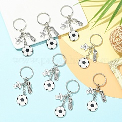 10Pcs Football Theme Alloy Keychain&nbsp;KEYC-YW00231