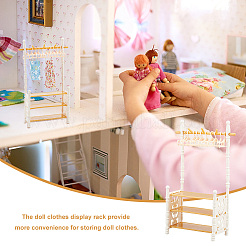 Random Color Plastic Doll Clothes Shoes Rack&nbsp;AJEW-WH0332-35B