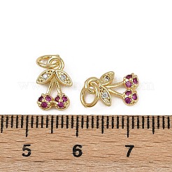 Brass Micro Pave Cubic Zirconia Pendants&nbsp;KK-Z120-08G-05