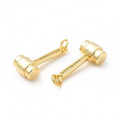 Rack Plating Brass Micro Pave Cubic Zirconia Tool Pendants&nbsp;KK-I699-16G