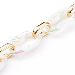 Transparent Acrylic & CCB Plastic Linking Cable Chains&nbsp;AJEW-JB00911-01