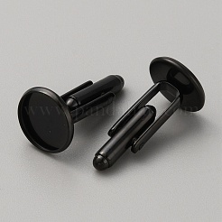 304 Stainless Steel Cuff Button&nbsp;STAS-WH0022-97EB
