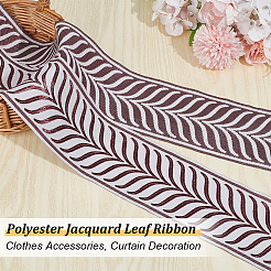 5M Polyester Jacquard Leaf Ribbon&nbsp;OCOR-OC0001-59B