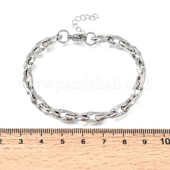 5.5MM 304 Stainless Steel Twisted Oval Link Chain Bracelets for Man and Women&nbsp;SA-CBAB767-17C-P