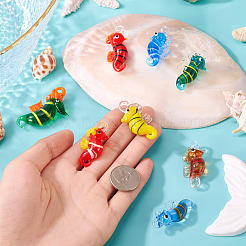 8Pcs 8 Styles Handmade Lampwork Pendants&nbsp;LAMP-TA0001-98