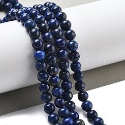 Natural Dyed Lapis Lazuli Bead Strands&nbsp;G-G953-04-6mm