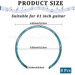 Waterproof PVC Flower Pattern Classical Guitar Sound Hole Ring Mouth Wheel Sticker&nbsp;DIY-WH20058-13A