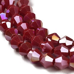 Opaque Solid Color Electroplate Glass Beads Strands&nbsp;LS-EGLA-A039-P4mm-B01