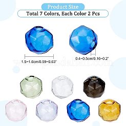 14Pcs 7 Colors Blown Glass Wishing Bottle Bubble Vial&nbsp;GLAA-NB0001-45