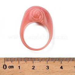 Resin Finger Rings for Women&nbsp;RJEW-G356-01B