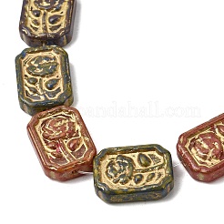 Painted Glass Beads Strands&nbsp;GLAA-Z021-05A