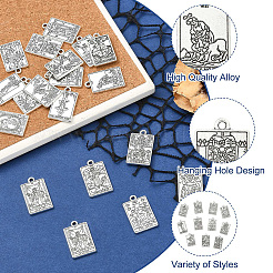 40Pcs 20 Styles Tibetan Style Zinc Alloy Pendants&nbsp;FIND-CJC0004-36