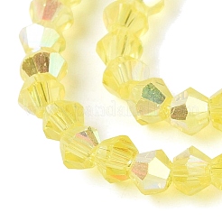 AB Color Plated Transparent Glass Beads Strands&nbsp;GLAA-G127-01N