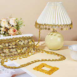 Metallic Braided Lace Trim&nbsp;DIY-WH0308-592