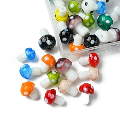 10 Colors Mushroom Handmade Lampwork Beads&nbsp;LAMP-FS0001-15