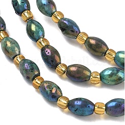 Electroplated Natural Druzy Geode Crystal Beads Strands&nbsp;G-G459-03B-11