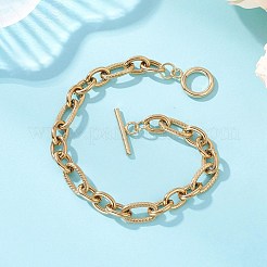 304 Stainless Steel Figaro Chain Bracelets for Women Men&nbsp;BJEW-JB12899