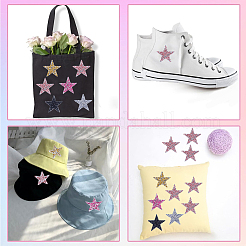 10Pcs 5 Colors Star Hotfix Rhinestone&nbsp;DIY-GF0009-02