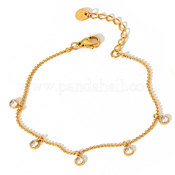 304 Stainless Steel Flat Round Charm Bracelets&nbsp;FS-WGE53C5-03