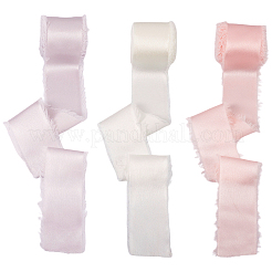 3 Rolls 3 Colors Polyester Frayed Fringe Ribbon&nbsp;OCOR-TA0001-55A
