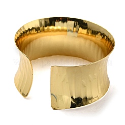 Rack Plating Brass Twist Wide Cuff Bangles&nbsp;BJEW-D057-02G